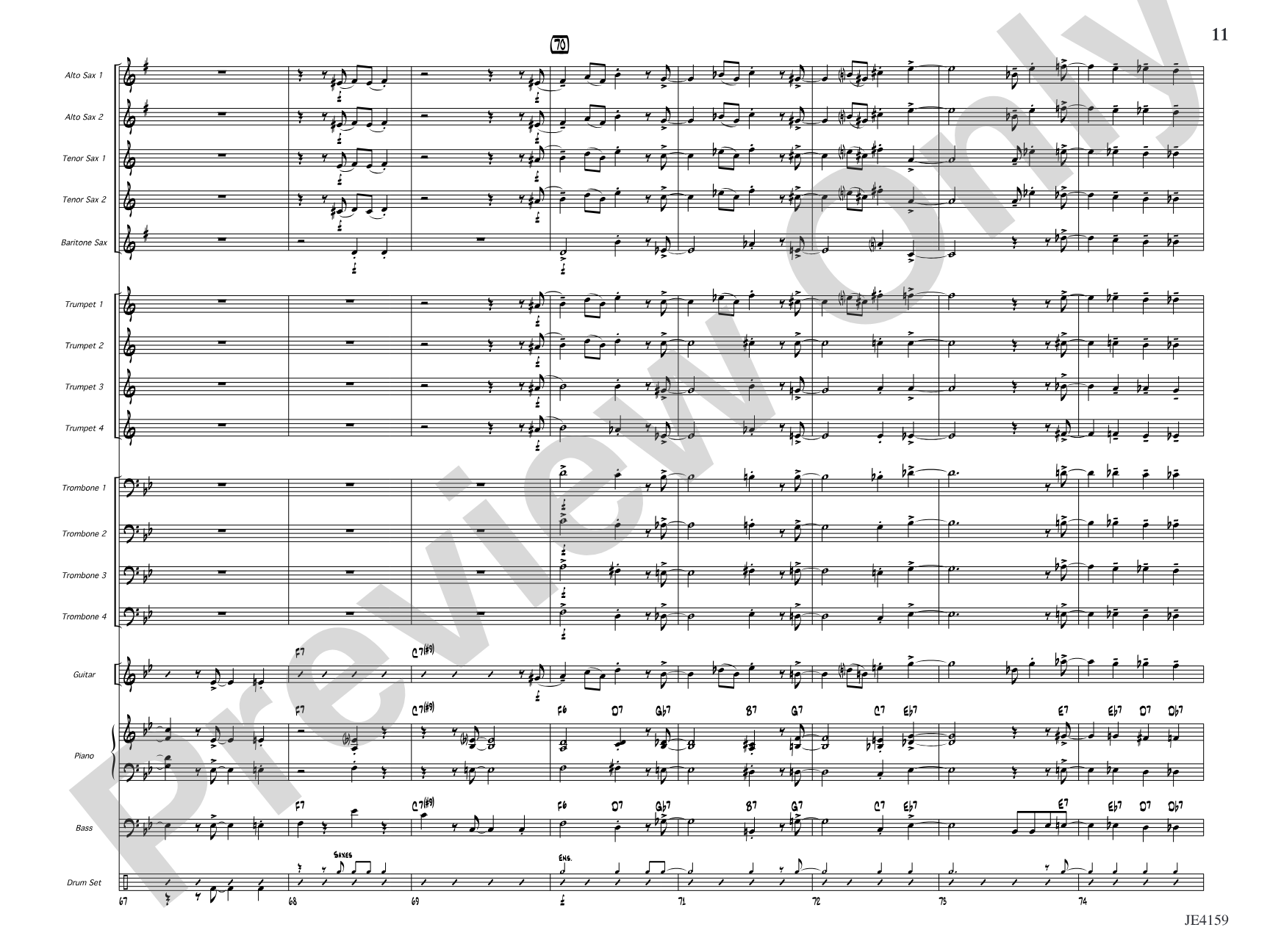 Big Clifty Breakdown: Jazz Ensemble Conductor Score & Parts
