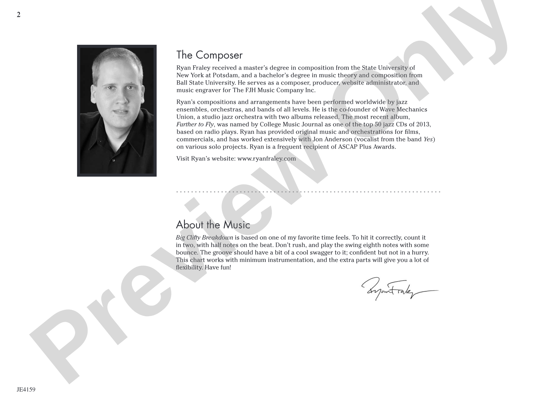 Big Clifty Breakdown: Jazz Ensemble Conductor Score & Parts
