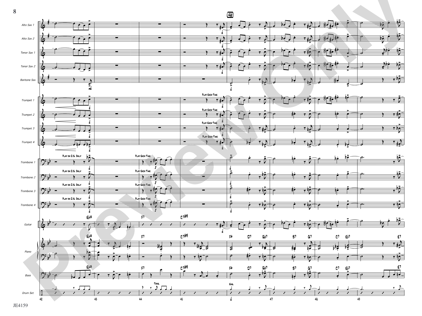 Big Clifty Breakdown: Jazz Ensemble Conductor Score & Parts