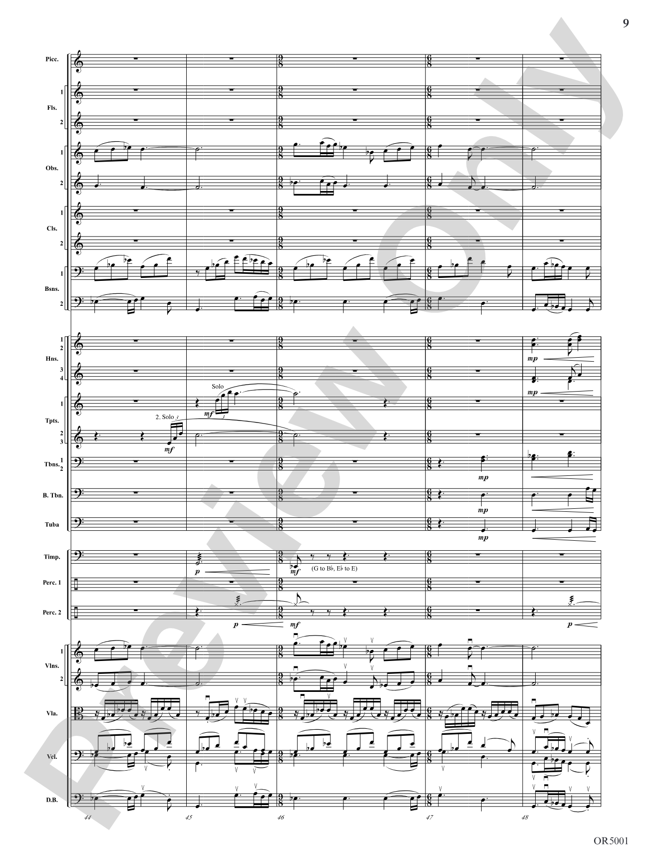 Fantasia on We Three Kings: Full Orchestra Conductor Score & Parts