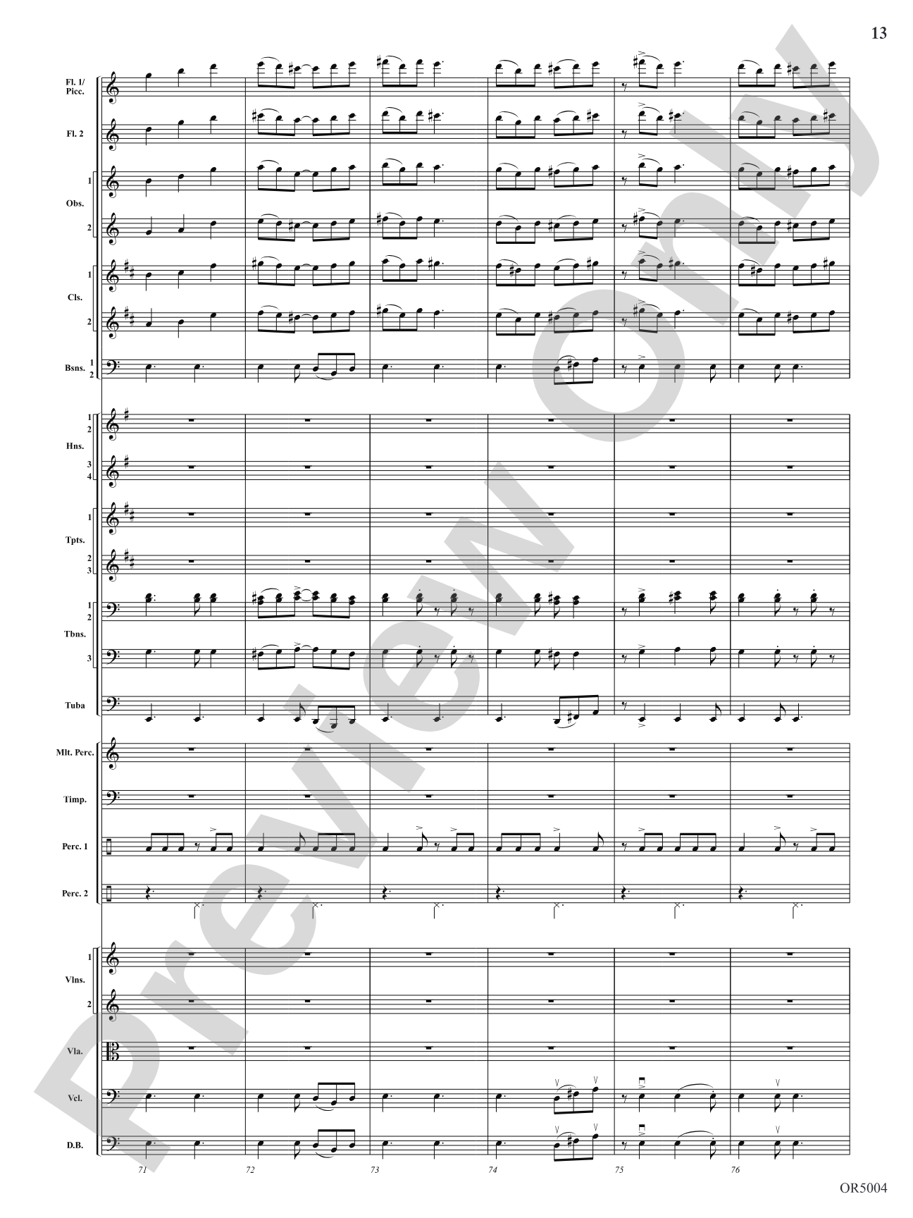Summer Dances: Full Orchestra Conductor Score & Parts