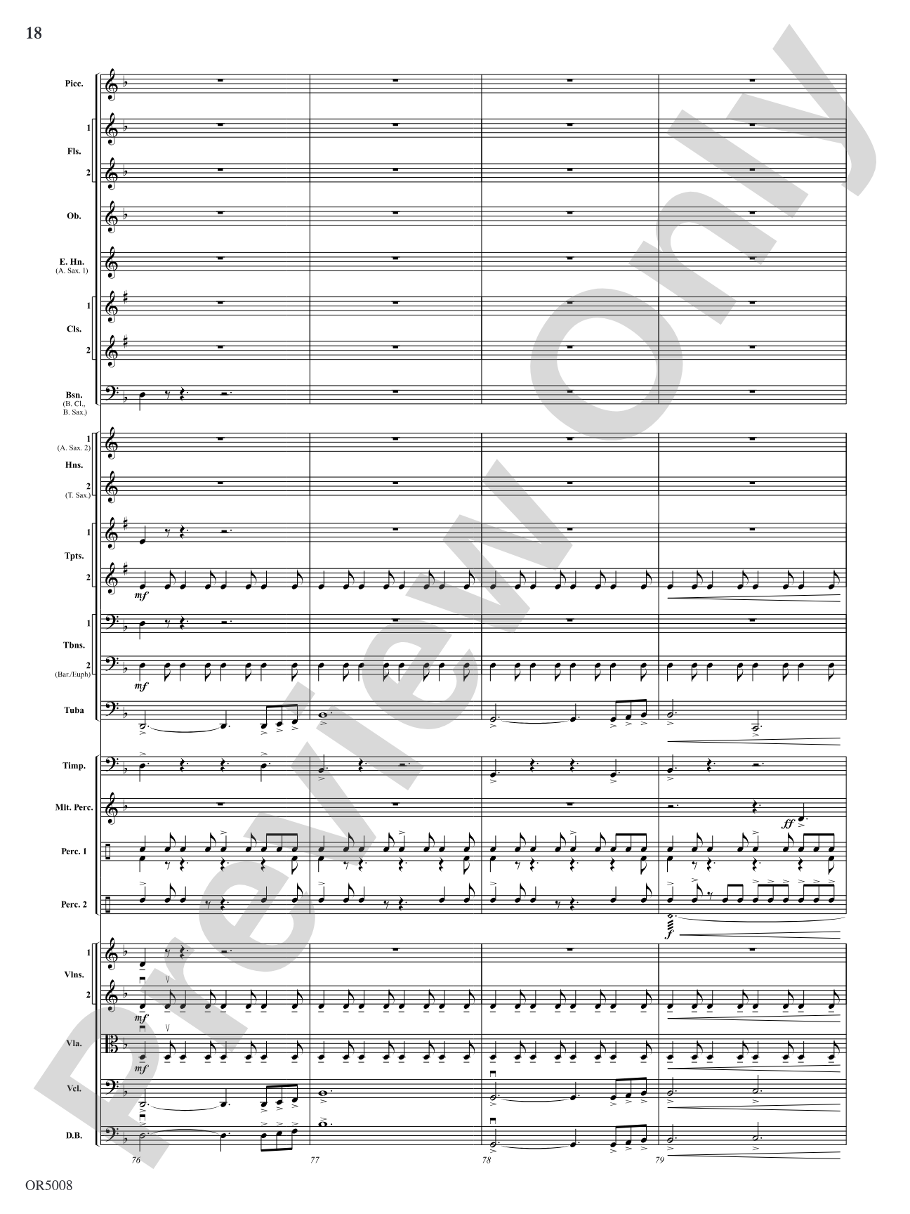 Warrior Legacy: Full Orchestra Conductor Score & Parts
