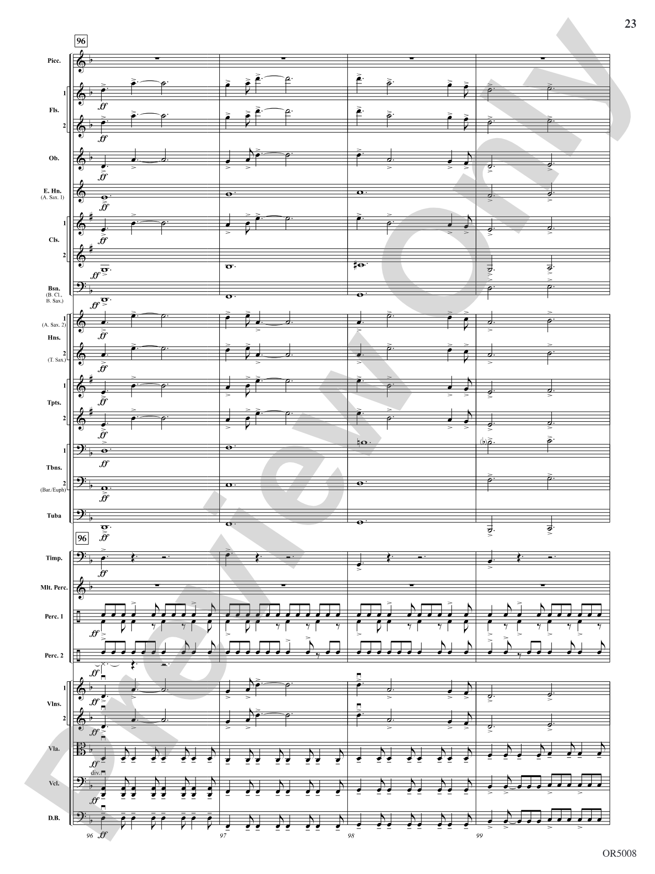 Warrior Legacy: Full Orchestra Conductor Score & Parts