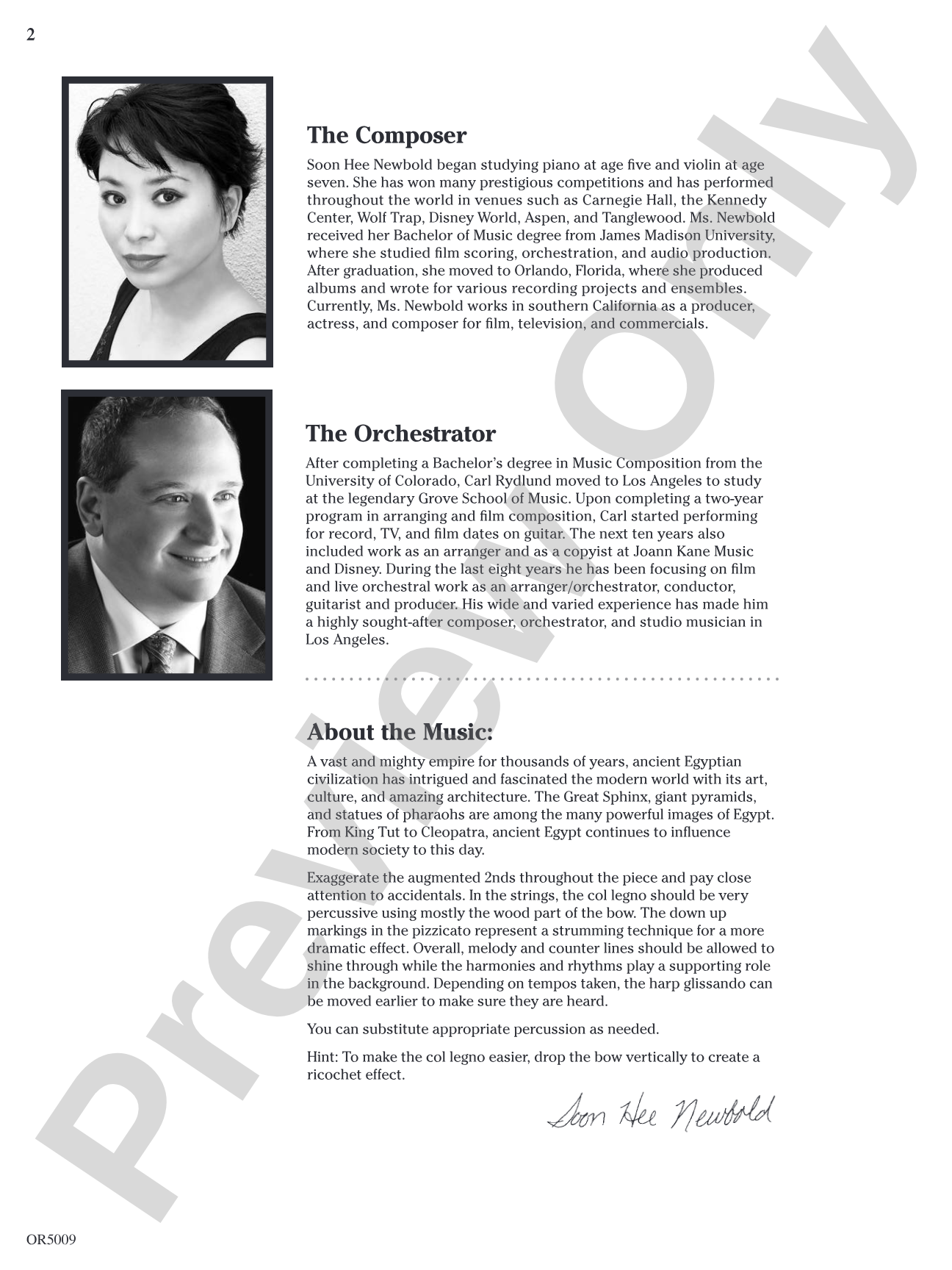 Egyptian Legacy: Full Orchestra Conductor Score & Parts