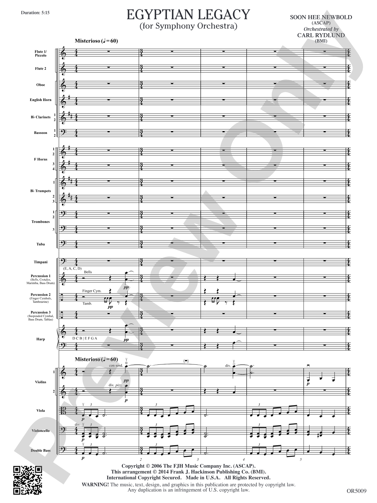 Egyptian Legacy: Full Orchestra Conductor Score & Parts