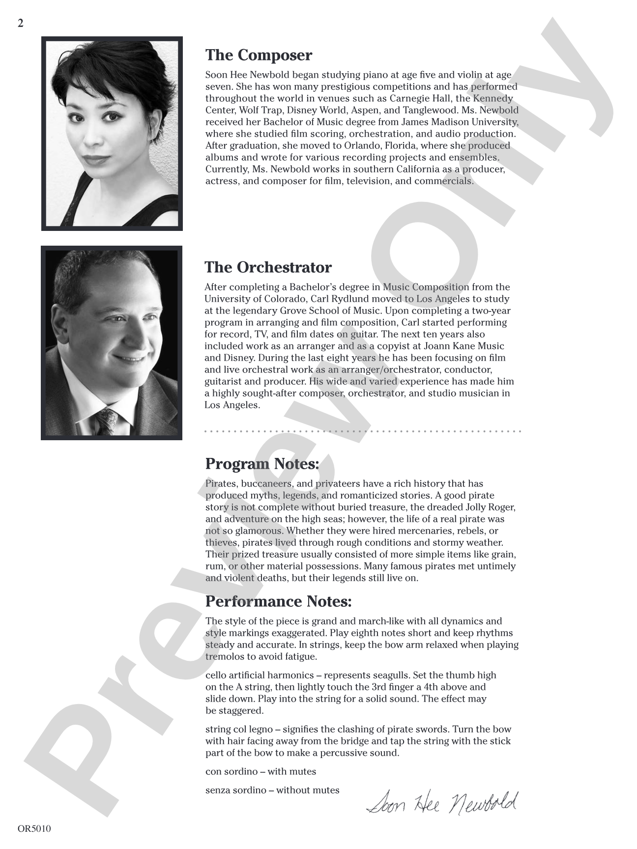 A Pirate's Legend: Full Orchestra Conductor Score & Parts