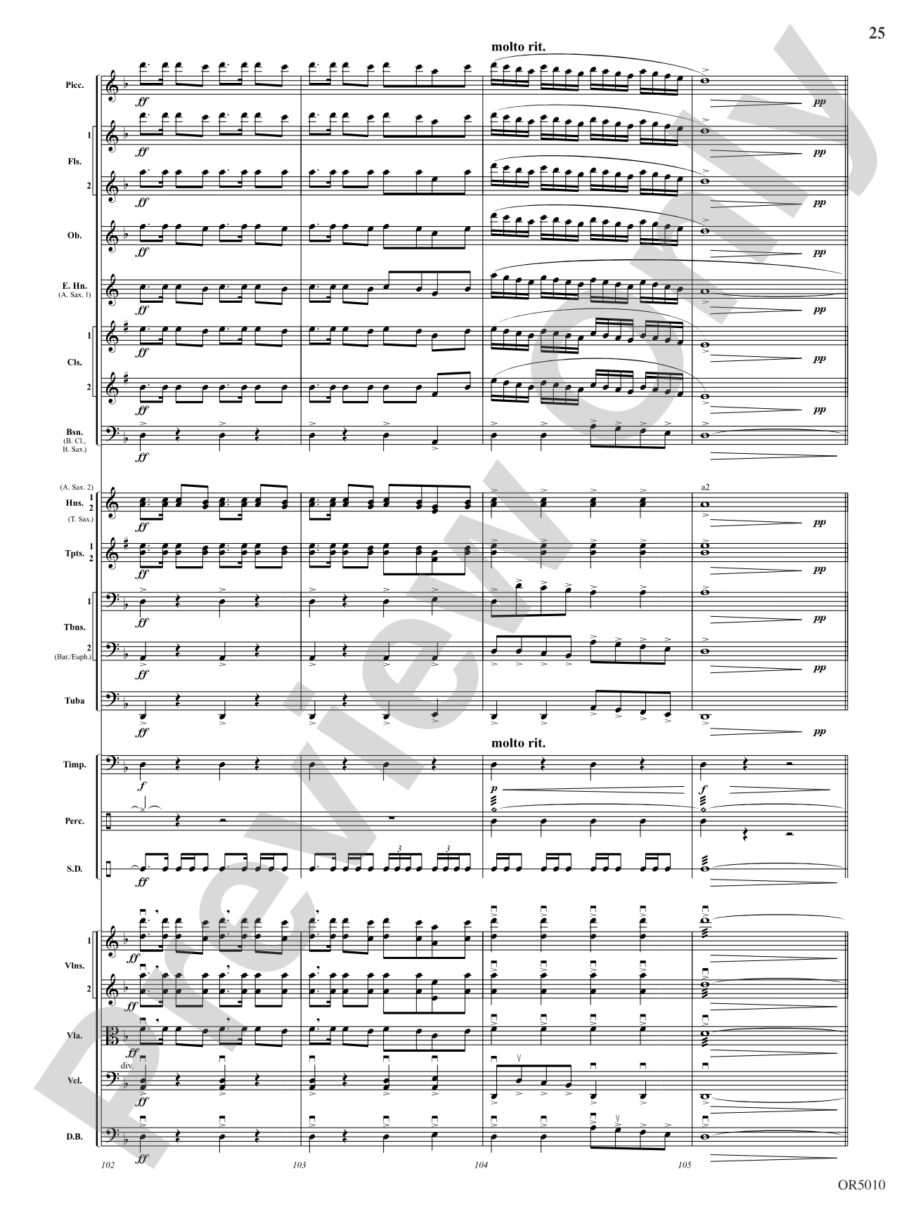 A Pirate's Legend: Full Orchestra Conductor Score & Parts