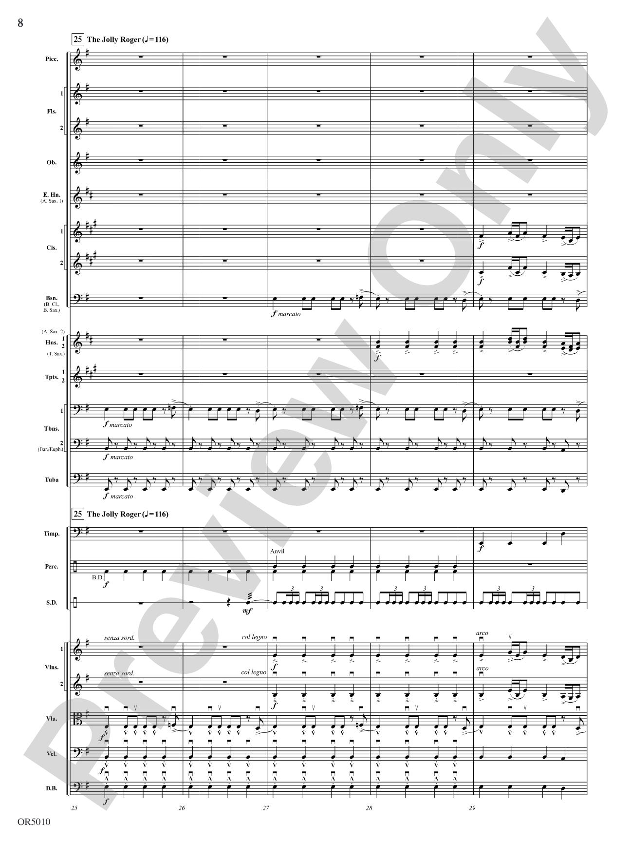 A Pirate's Legend: Full Orchestra Conductor Score & Parts