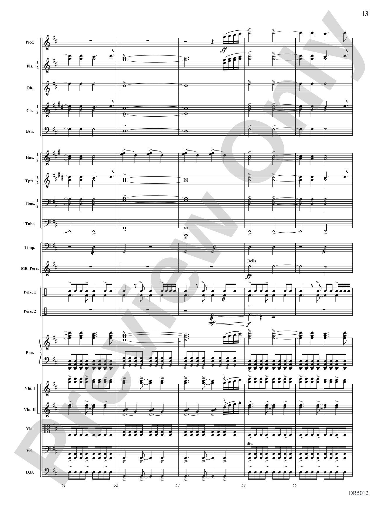 American Landscape: Full Orchestra Conductor Score & Parts