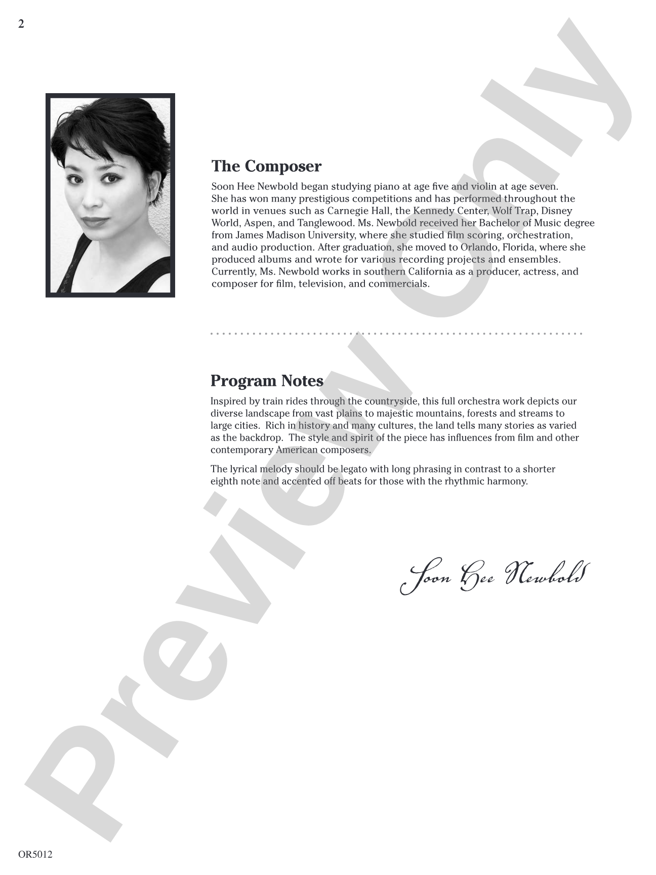 American Landscape: Full Orchestra Conductor Score & Parts