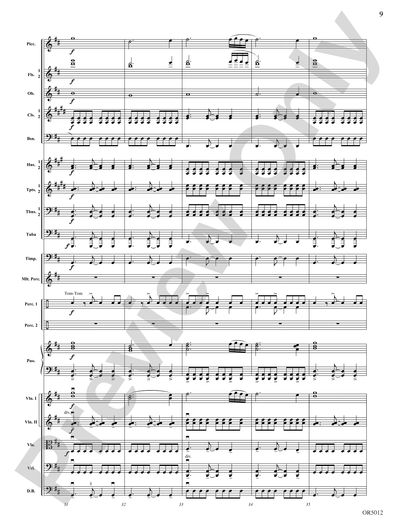American Landscape: Full Orchestra Conductor Score & Parts