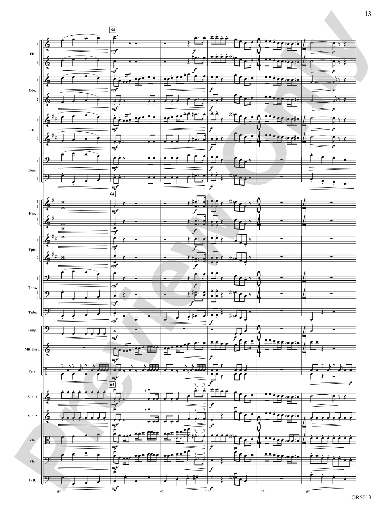 Three Riders Overture: Full Orchestra Conductor Score & Parts