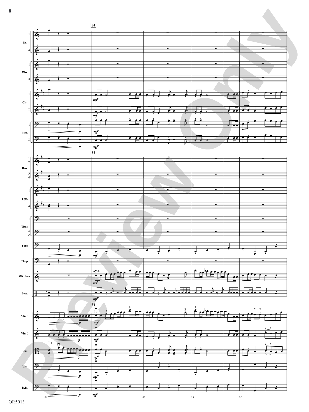 Three Riders Overture: Full Orchestra Conductor Score & Parts