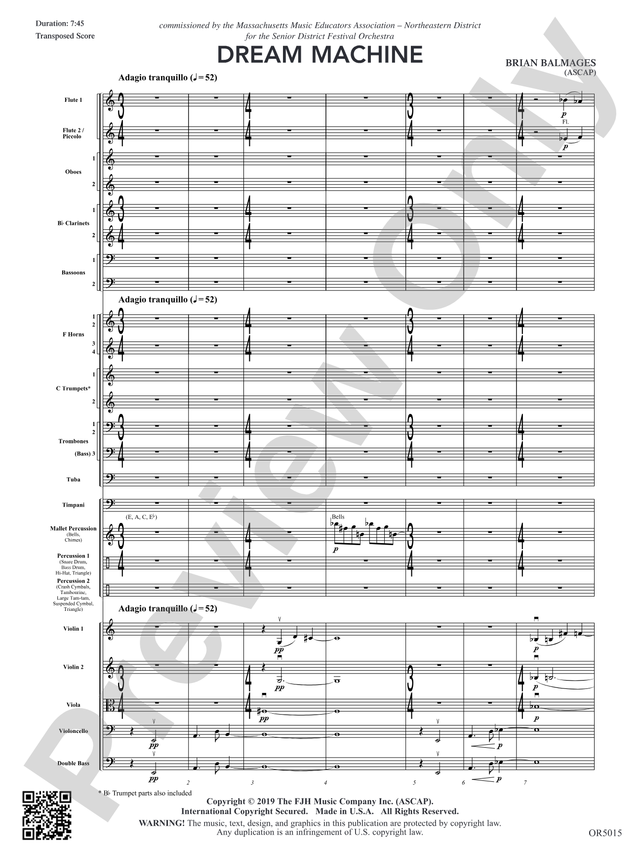 Dream Machine: Full Orchestra Conductor Score & Parts