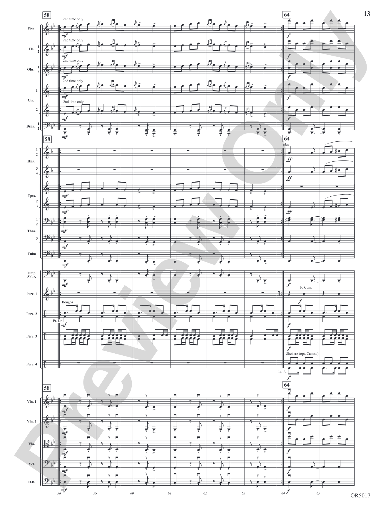 Arabian Dances: Full Orchestra Conductor Score & Parts