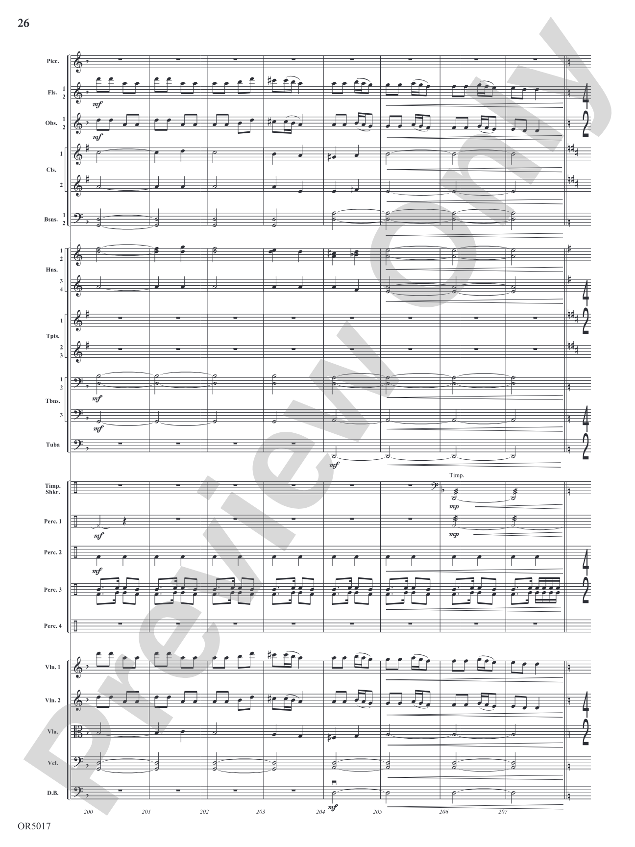 Arabian Dances: Full Orchestra Conductor Score & Parts