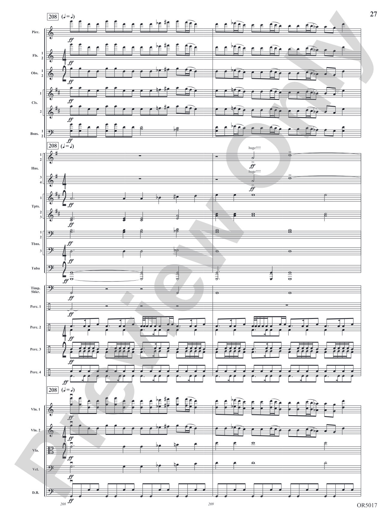 Arabian Dances: Full Orchestra Conductor Score & Parts