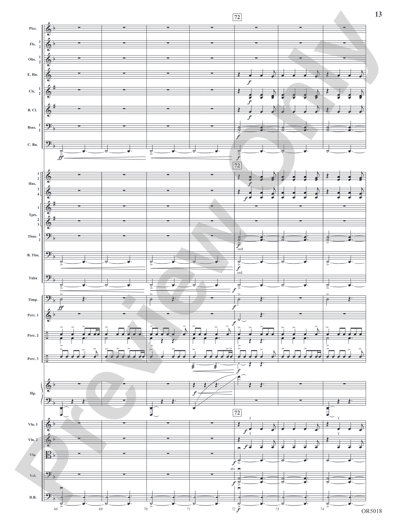 Alpha and Omega: Full Orchestra Conductor Score & Parts