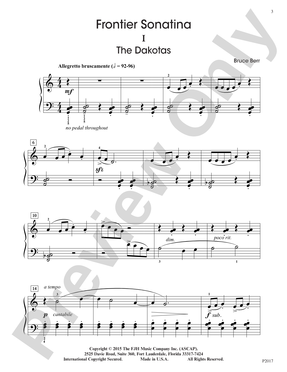 Frontier Sonatina: Piano