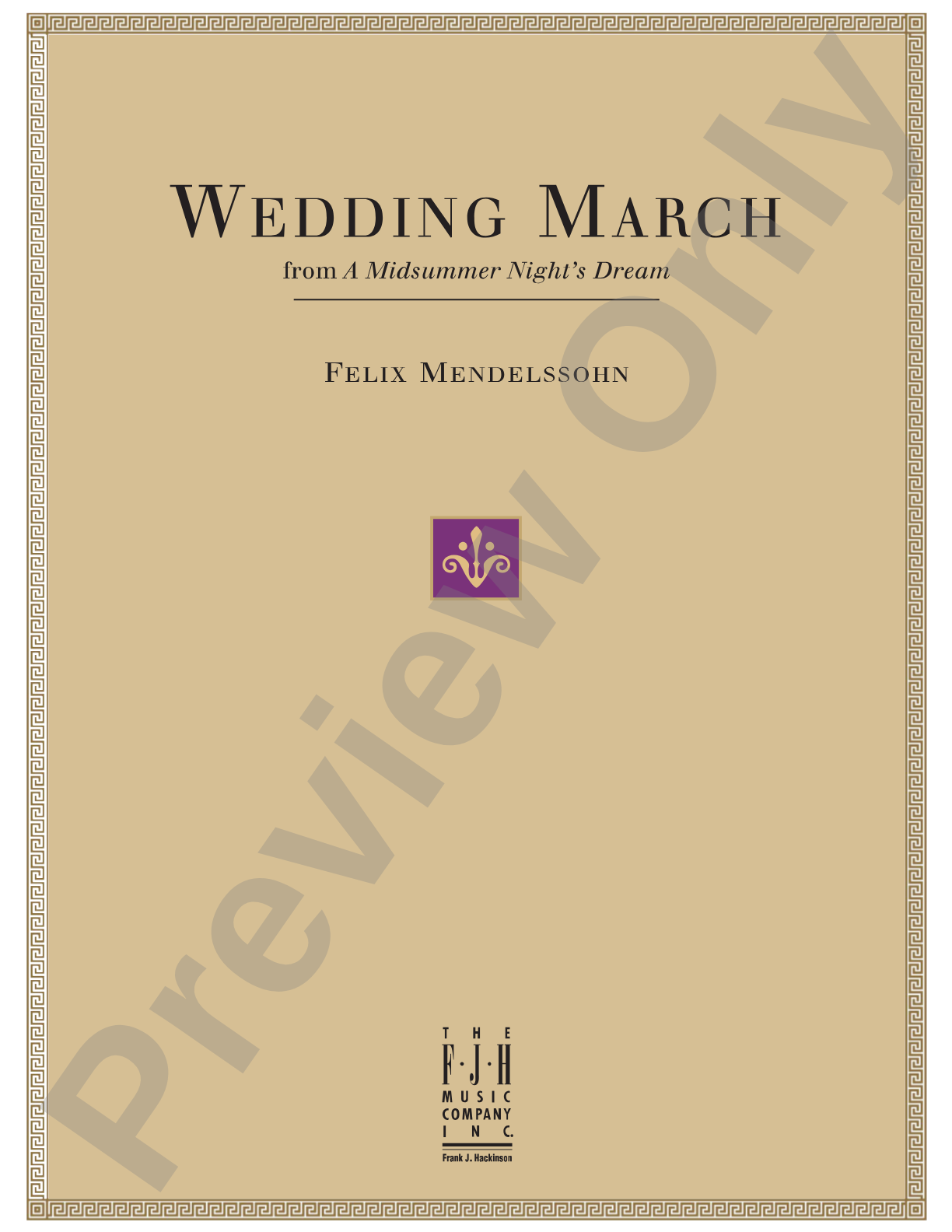 Wedding March (from A Midsummer Night's Dream): Piano