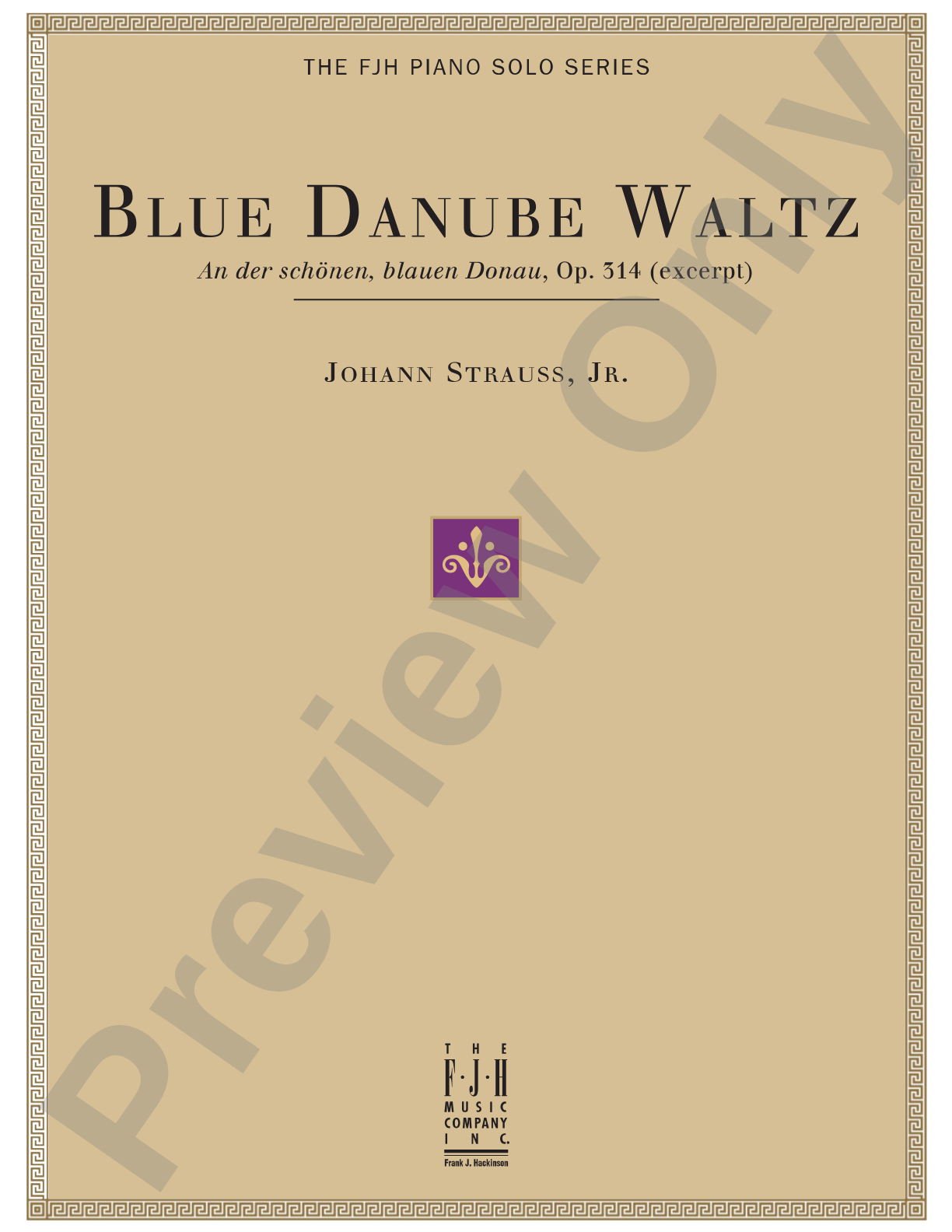 Blue Danube Waltz (Op. 314 excerpt): Piano