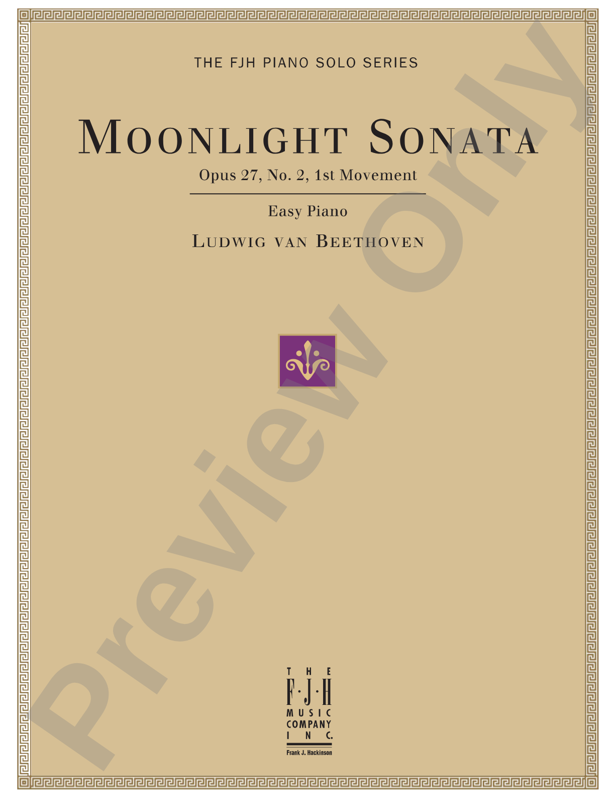 Moonlight Sonata (Op. 27, No. 2, 1st Movement): Piano