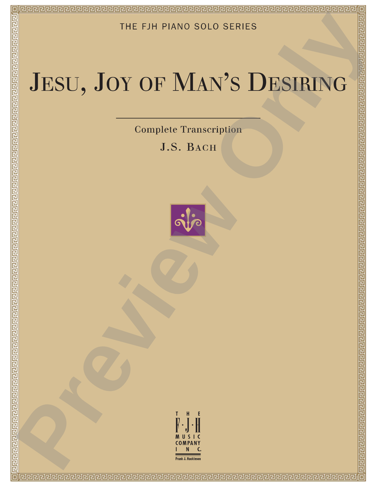 Jesu, Joy of Man's Desiring: Piano