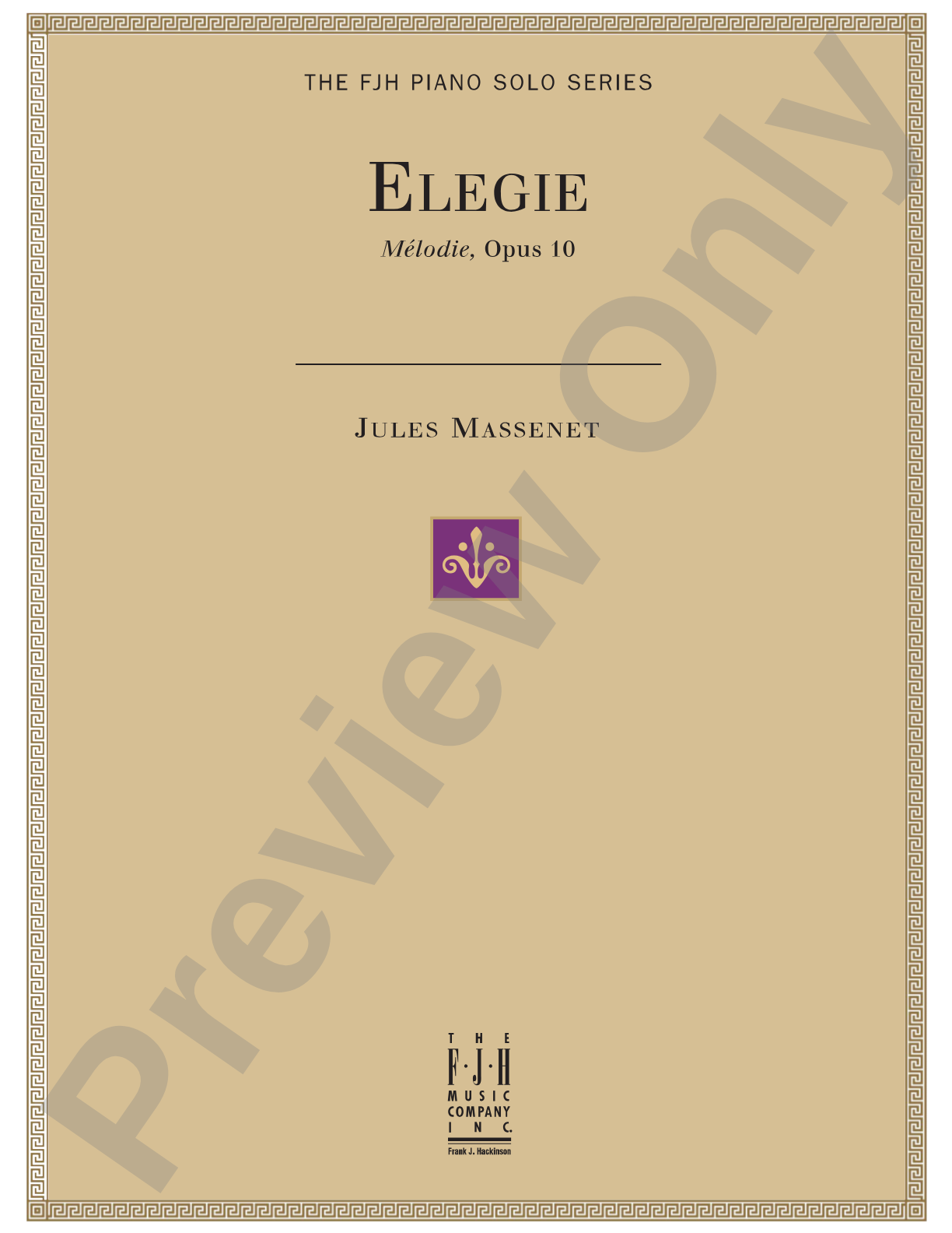 Elegie, Melodie, Op. 10: Piano