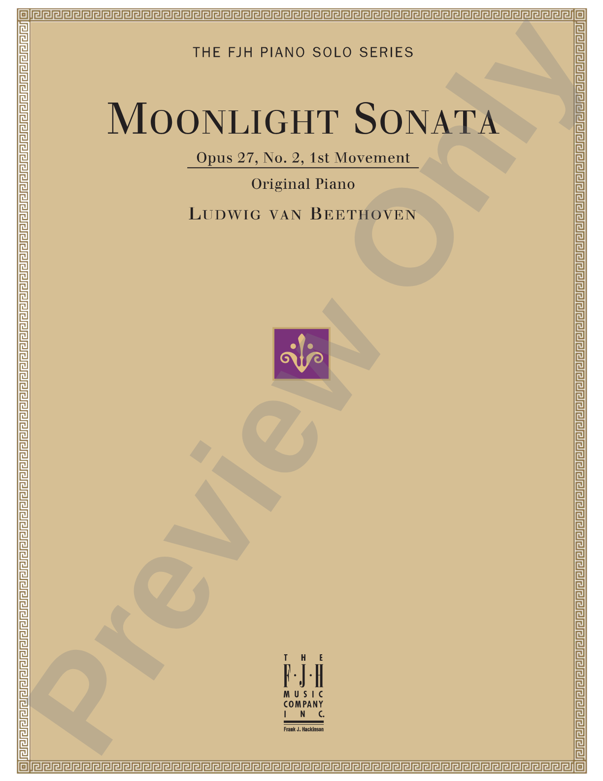 Moonlight Sonata (Op. 27, No. 2, 1st Movement): Piano