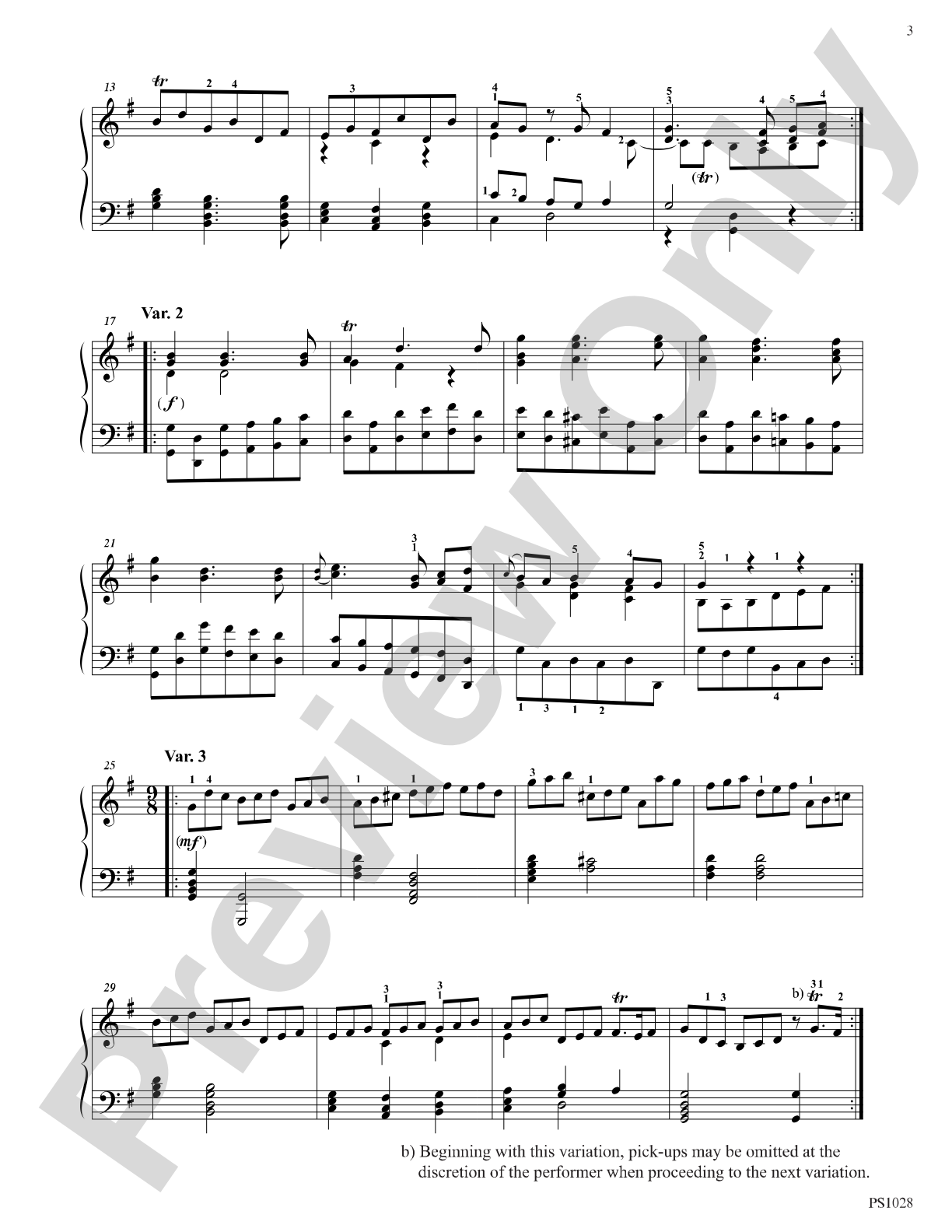 Chaconne in G Major, G 229: Piano