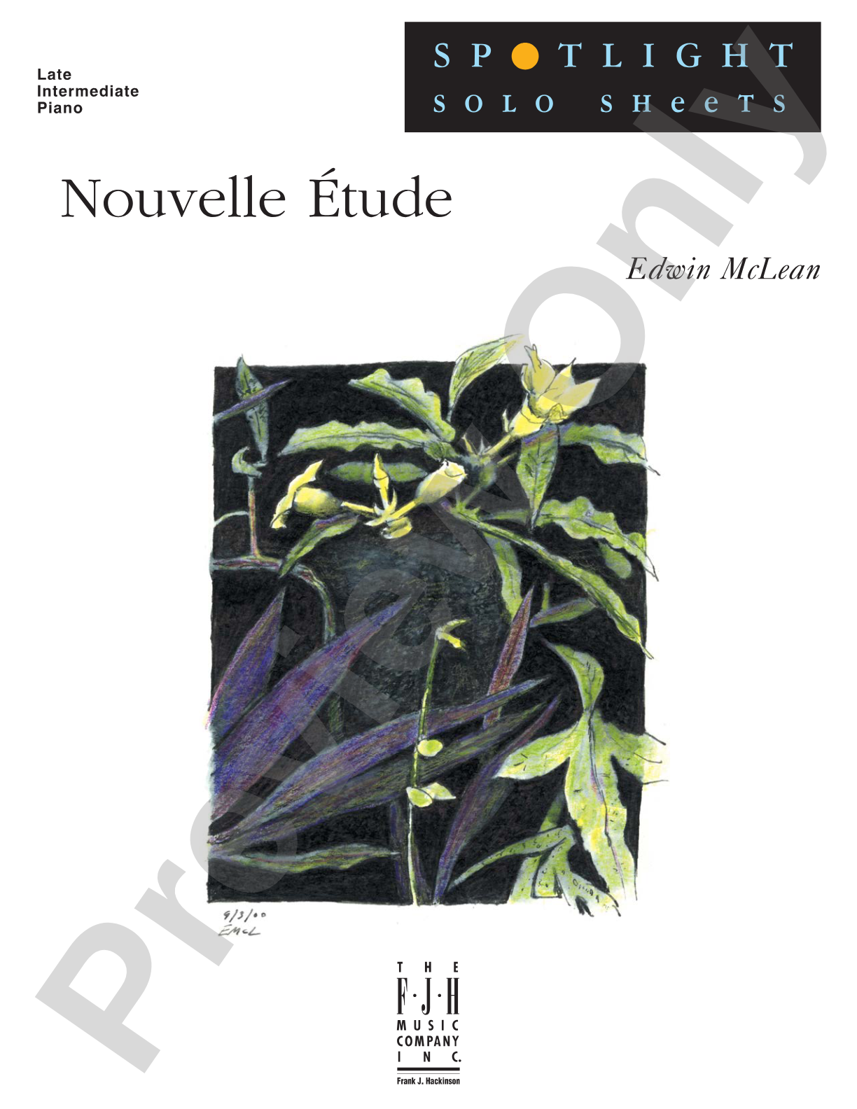 Nouvelle Etude: Piano