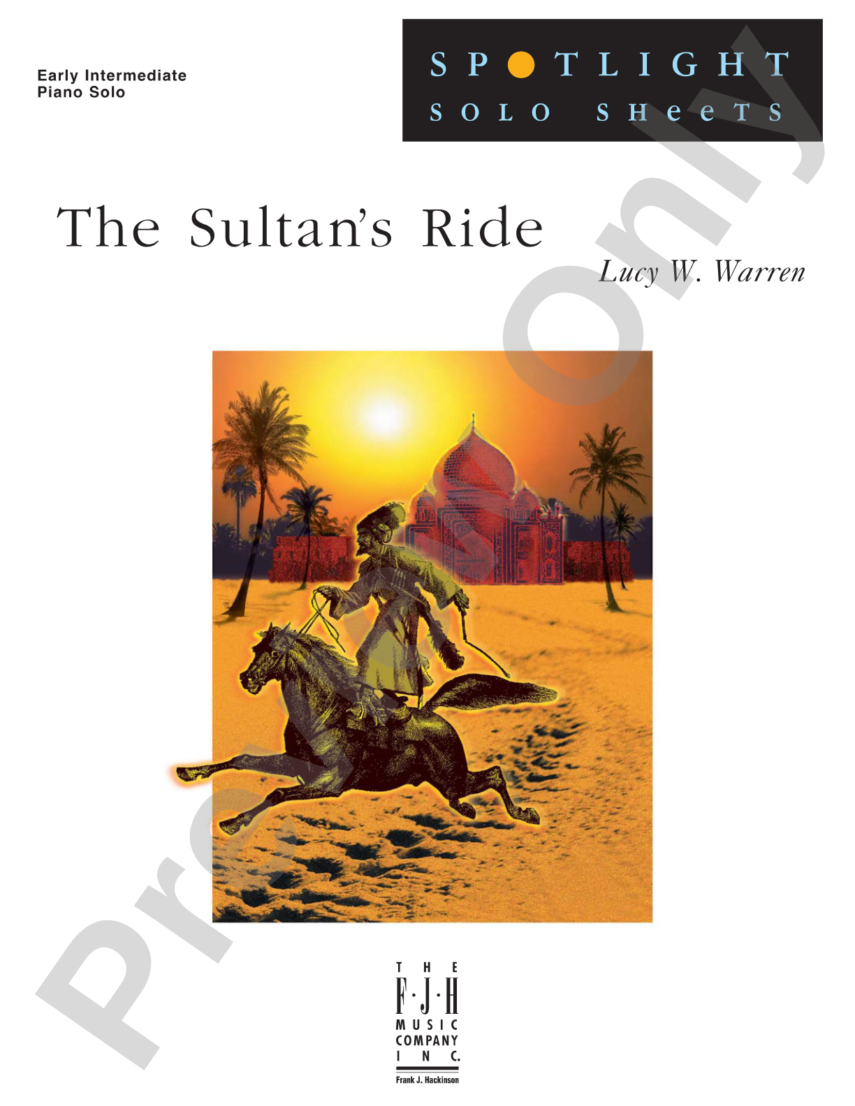 The Sultan's Ride: Piano