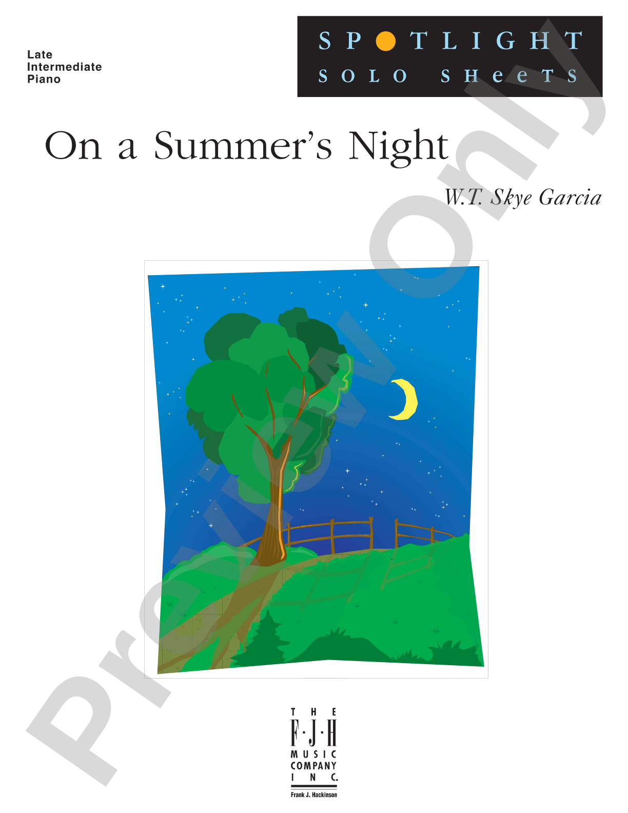 On a Summer's Night: Piano
