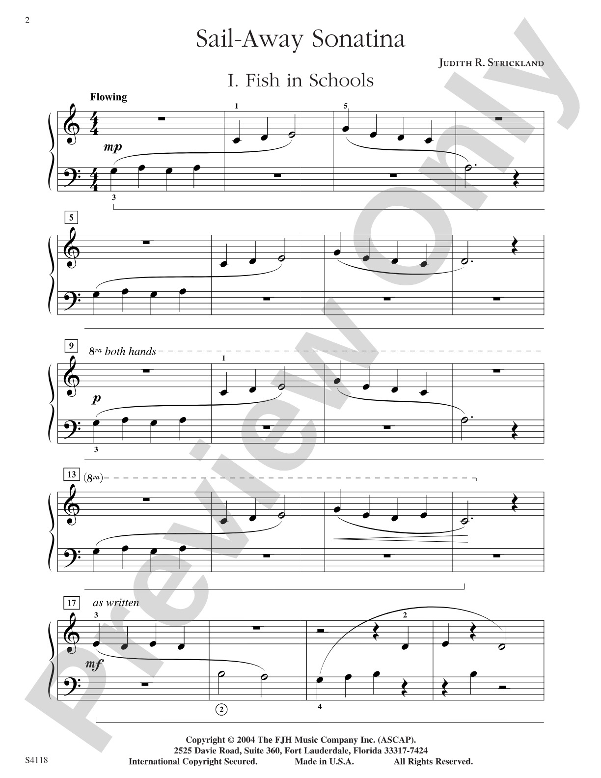 Sail-Away Sonatina: Piano