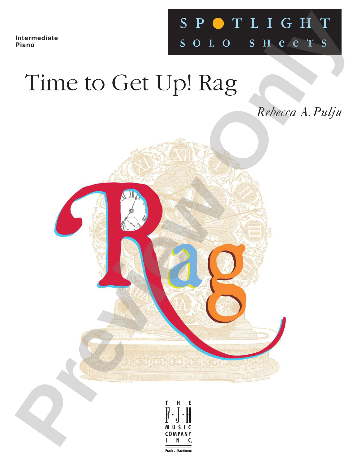 Time to Get Up! Rag: Piano