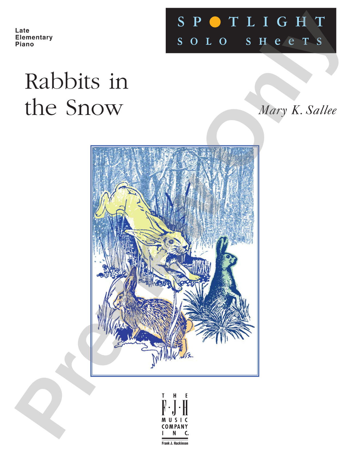 Rabbits in the Snow: Piano