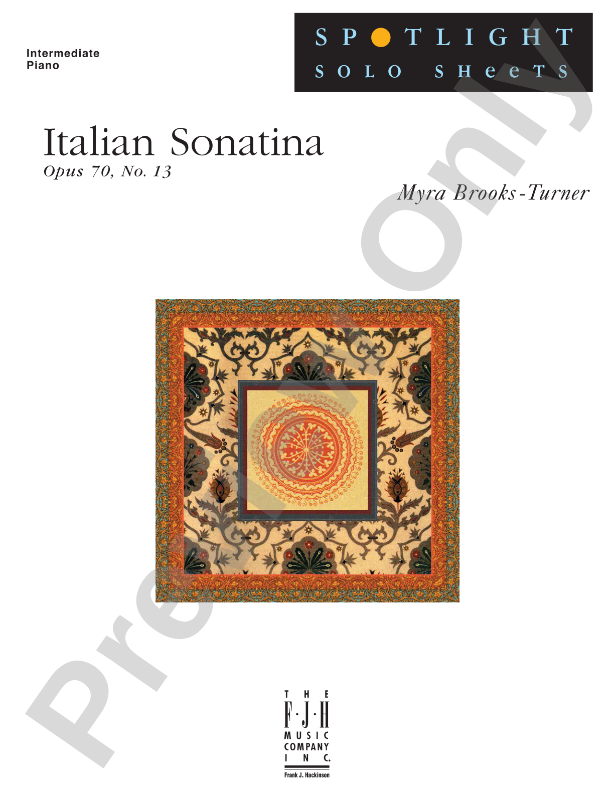 Italian Sonatina, Op. 70, No. 13: Piano