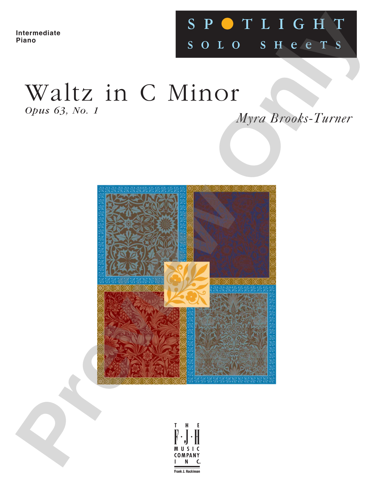 Waltz in C Minor, Op. 63, No. 1: Piano
