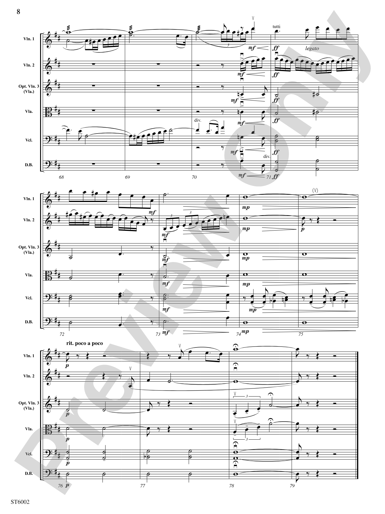 When Summer's in the Meadow: String Orchestra Conductor Score & Parts