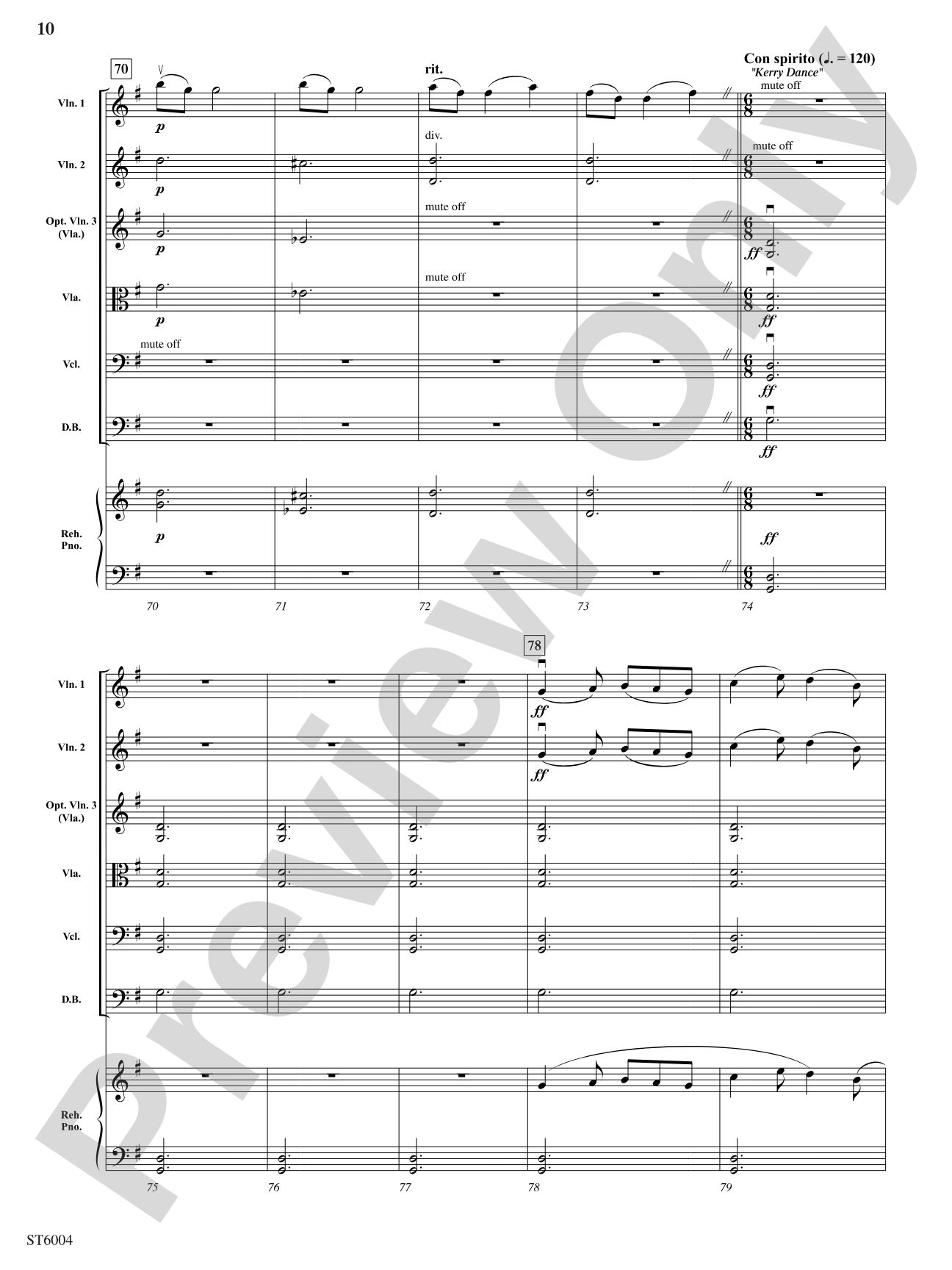 A Touch of Ireland: String Orchestra Conductor Score & Parts