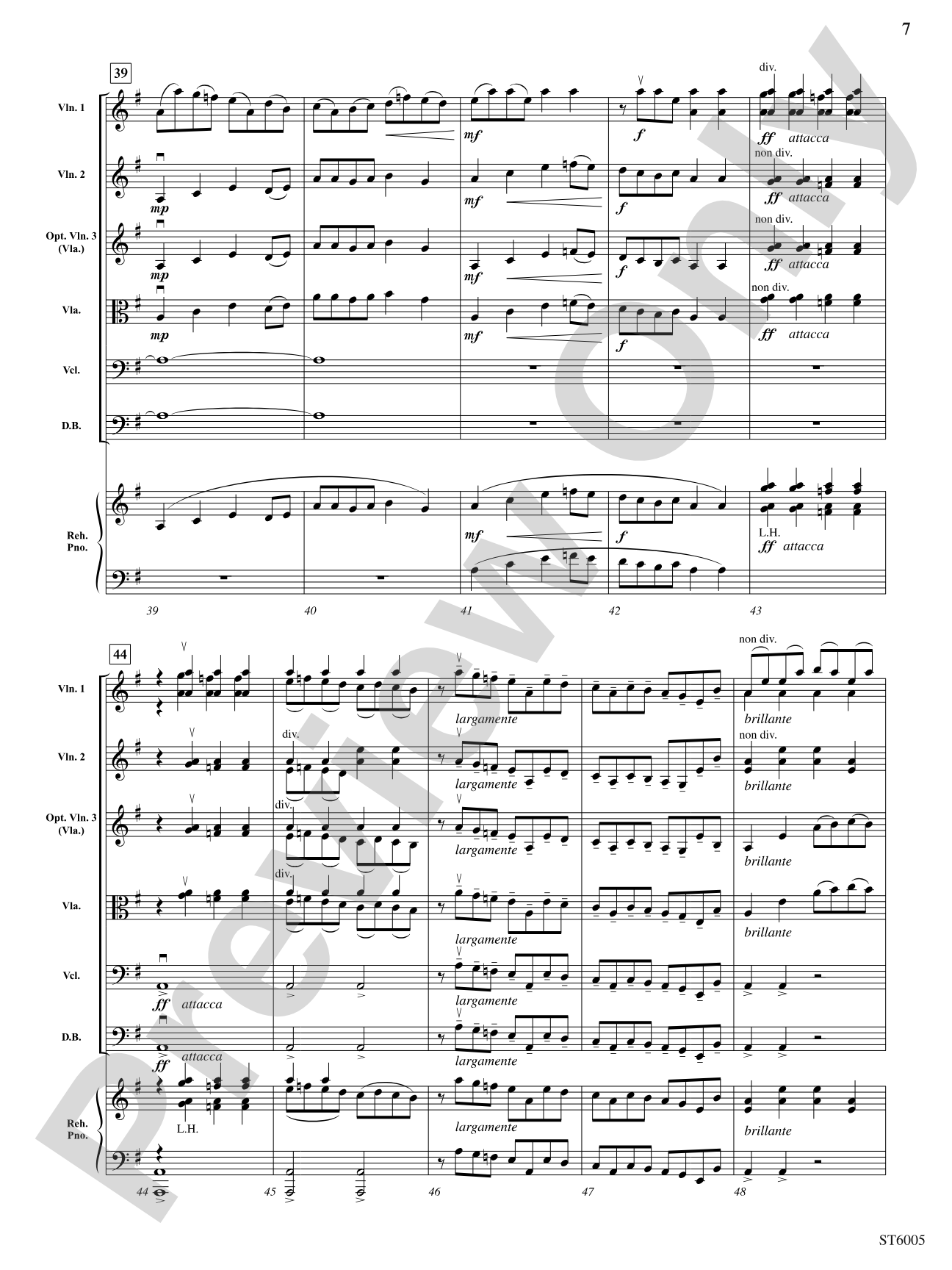 Legend: String Orchestra Conductor Score & Parts