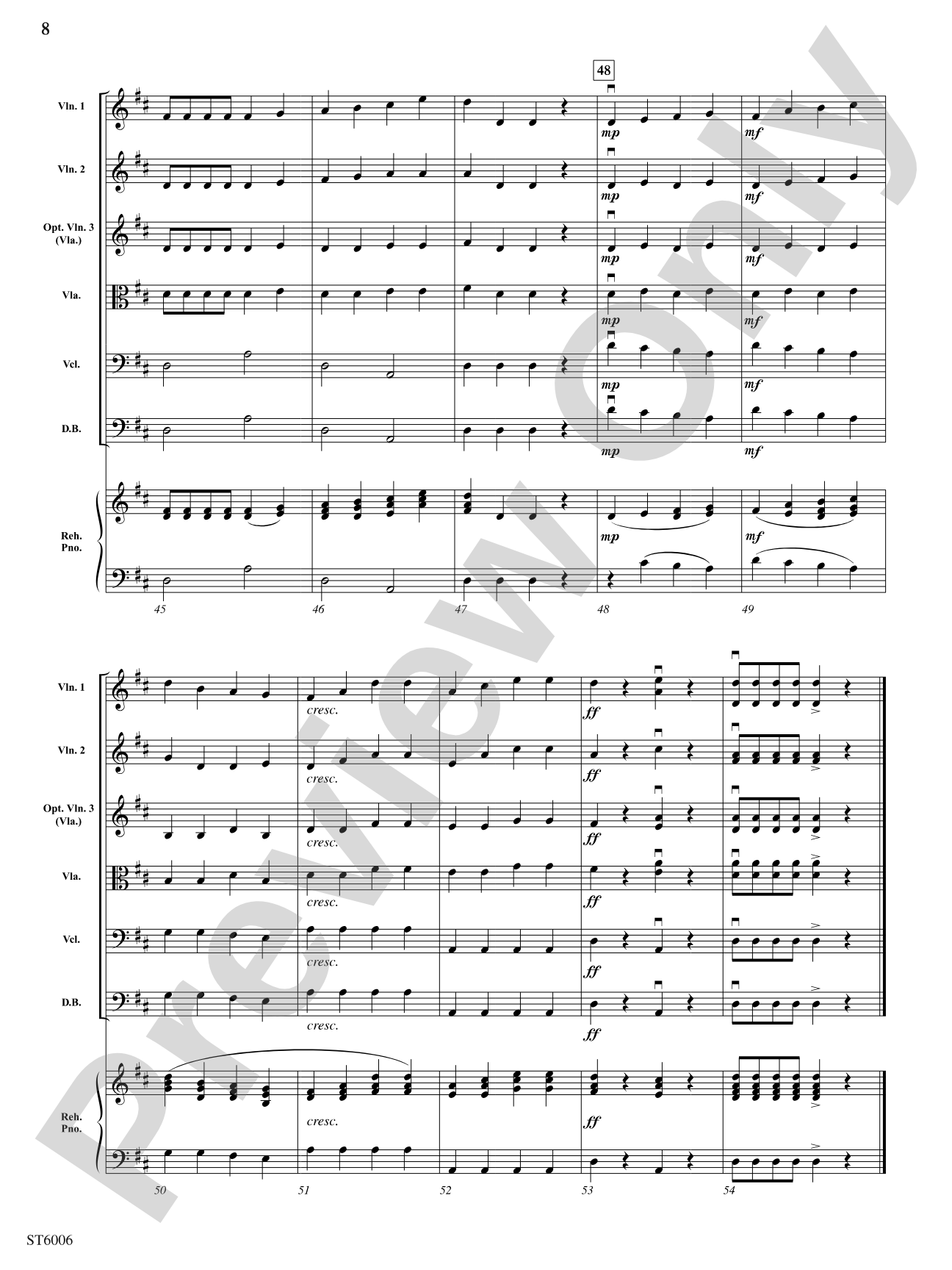 La petite danseuse: String Orchestra Conductor Score & Parts