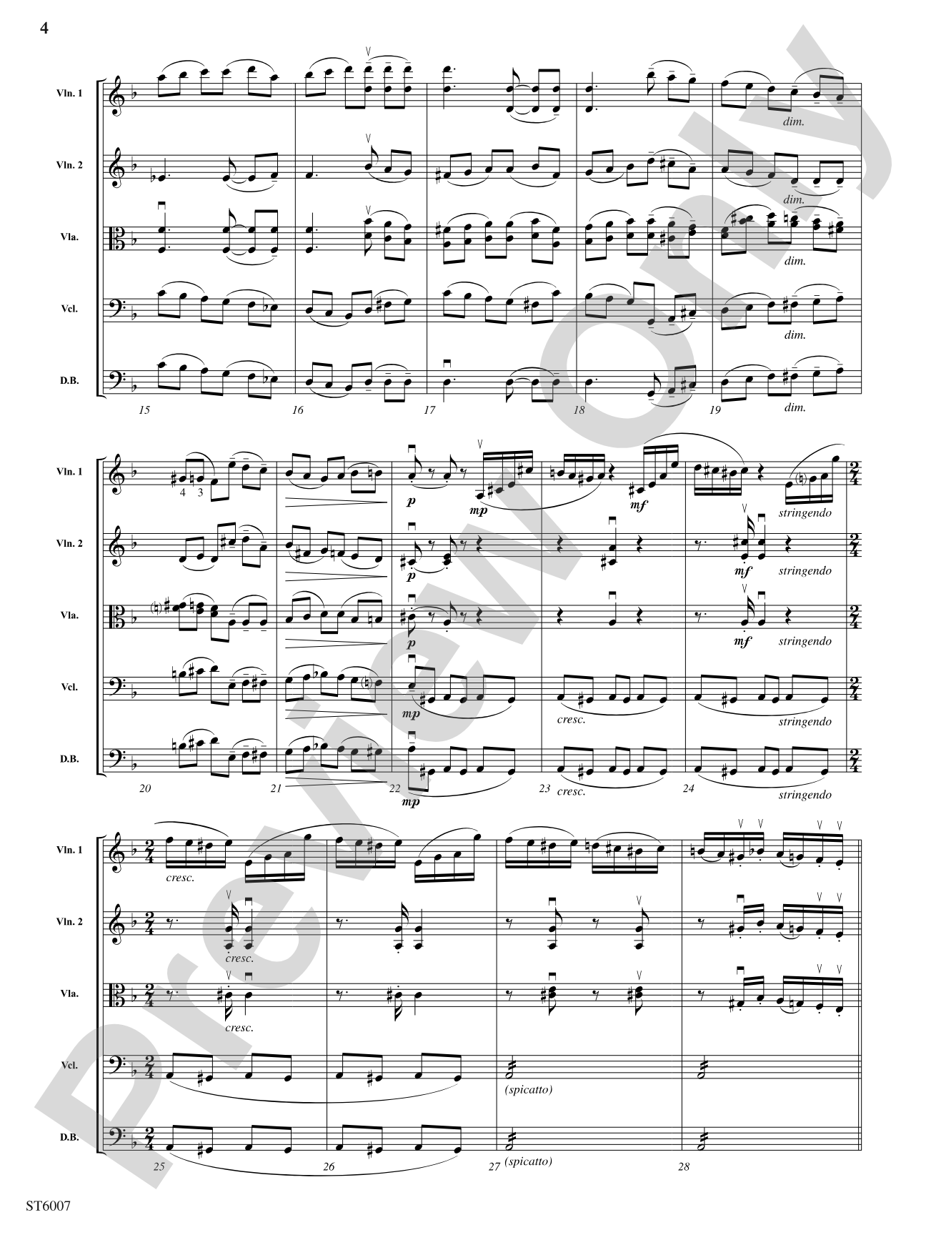 Symphony No. 4 (First Movement): String Orchestra Conductor Score & Parts