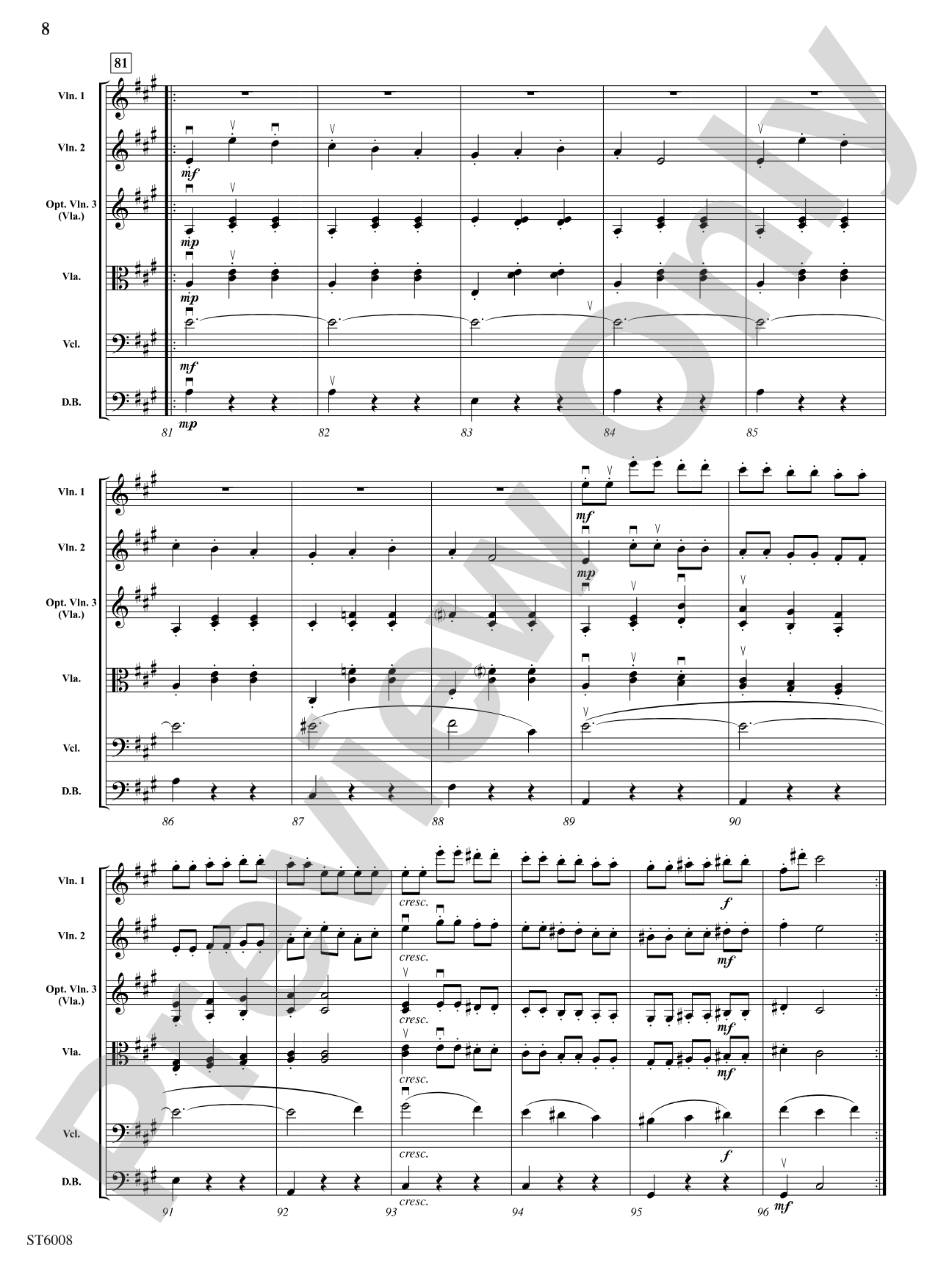 Slavonic Dance, Opus 46, No. 1: String Orchestra Conductor Score & Parts
