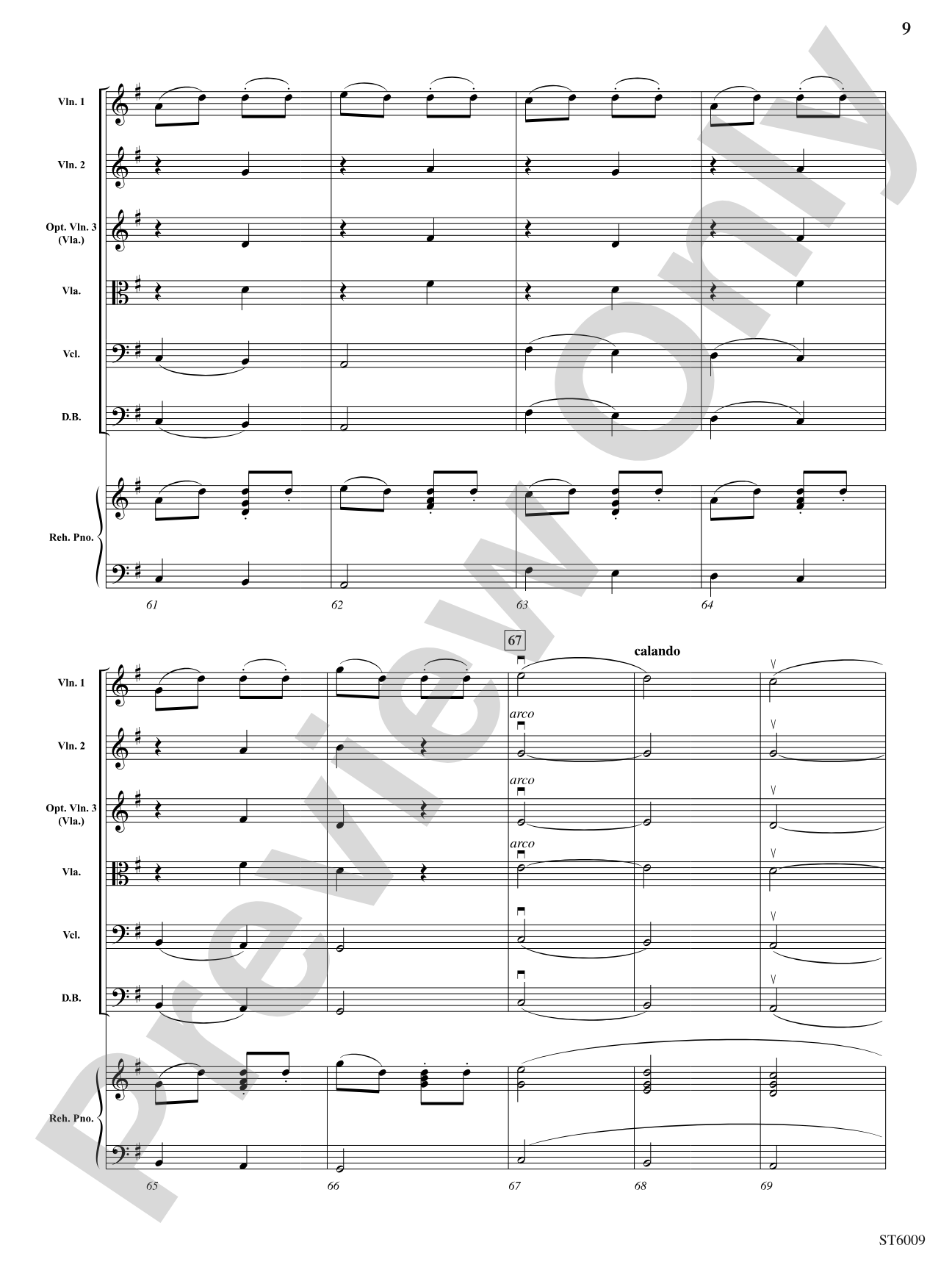 Chorale Fantasia: String Orchestra Conductor Score & Parts