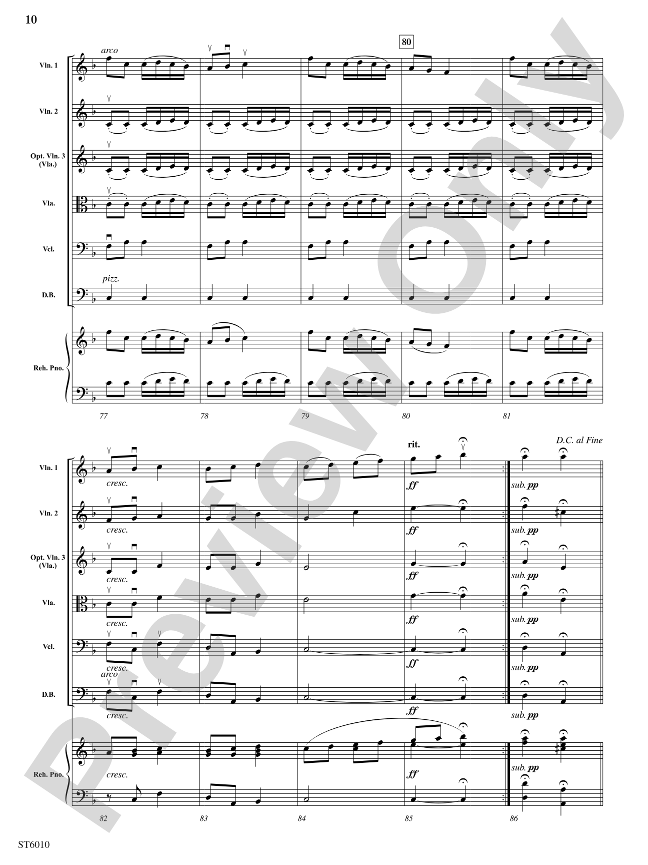 Play Fiddler, Play: String Orchestra Conductor Score & Parts