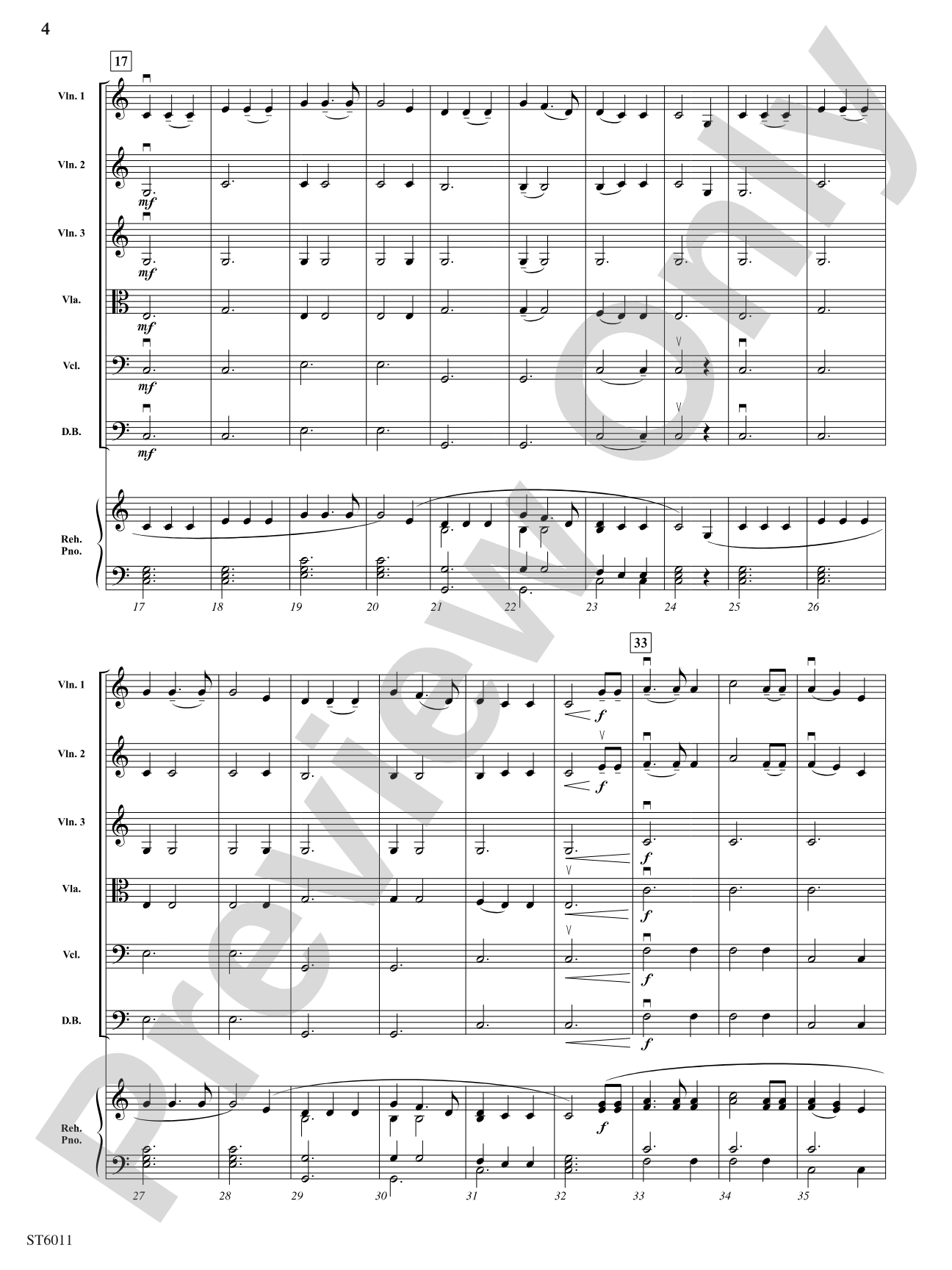 Folk Song (Gum Tree Canoe): String Orchestra Conductor Score & Parts