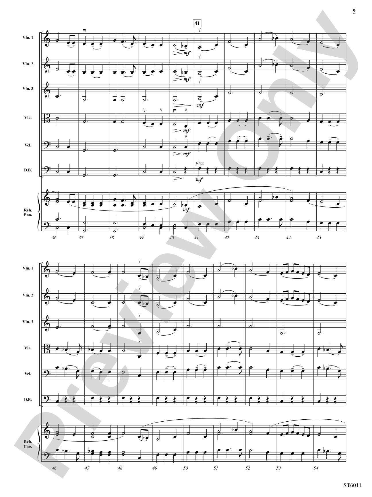 Folk Song (Gum Tree Canoe): String Orchestra Conductor Score & Parts