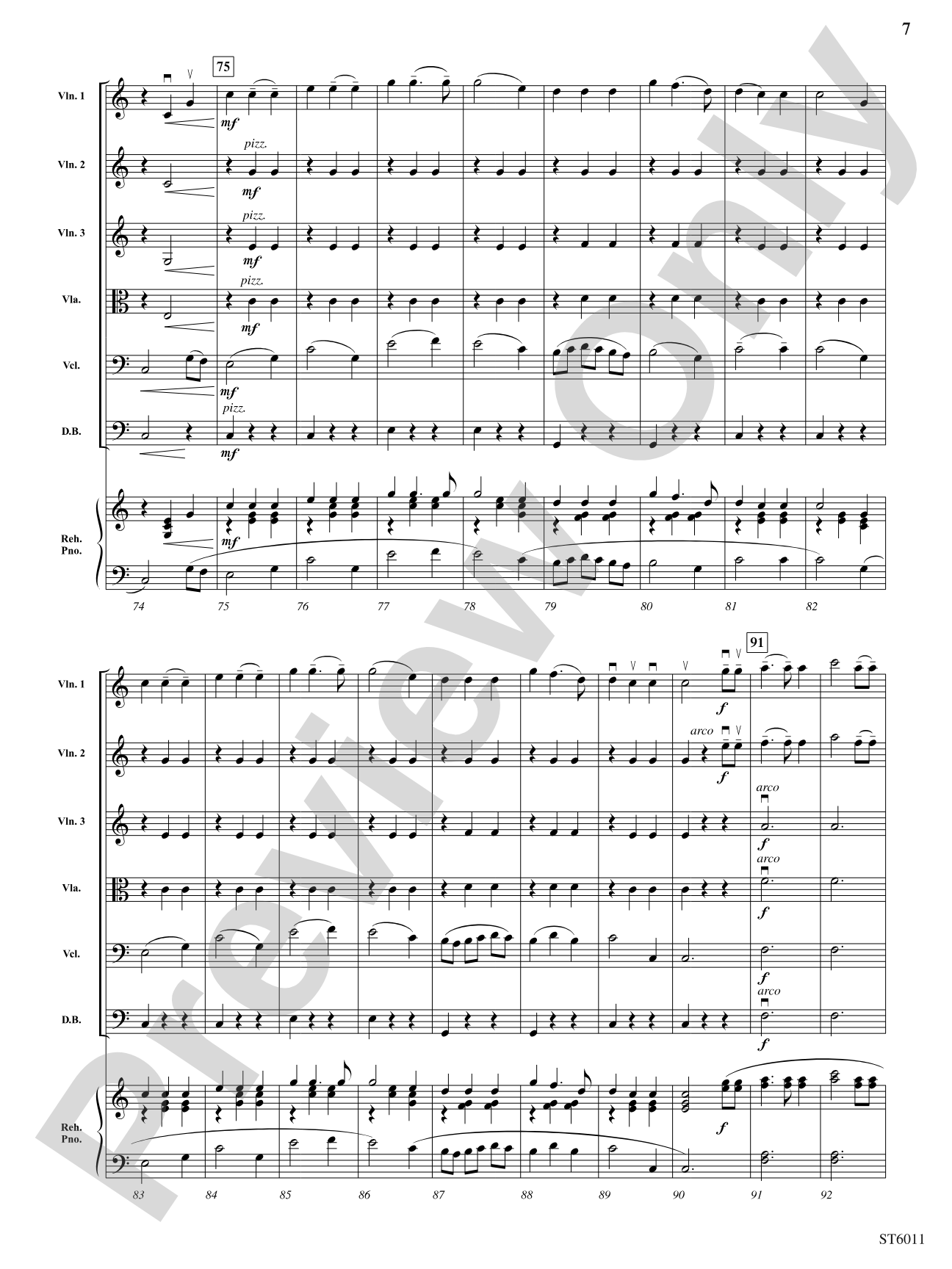 Folk Song (Gum Tree Canoe): String Orchestra Conductor Score & Parts
