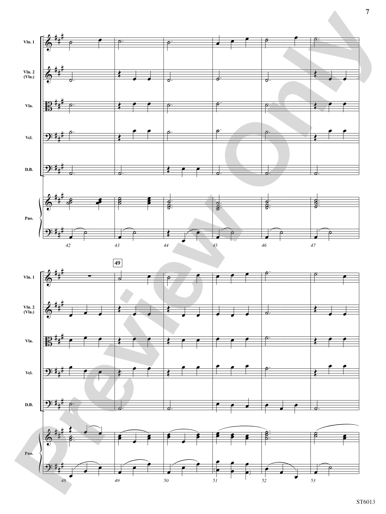 Snowflakes: String Orchestra Conductor Score & Parts